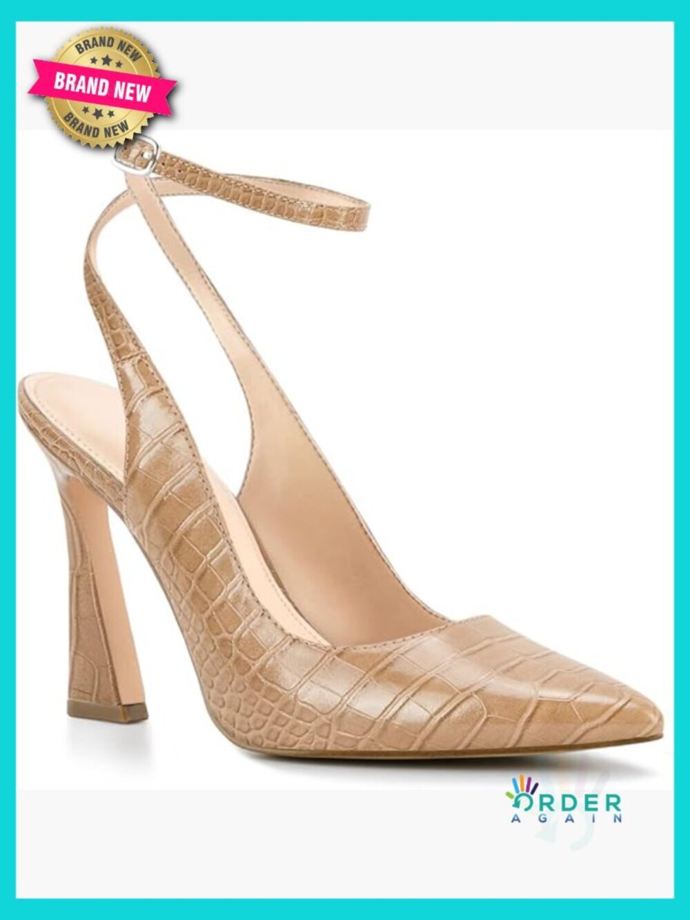 Classic Pointed Toe Slingback Pumps High Heel Wedding Dress Shoes Adjustable